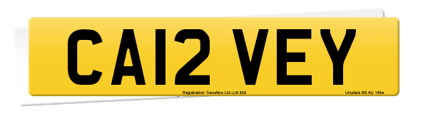 Registration number CA12 VEY